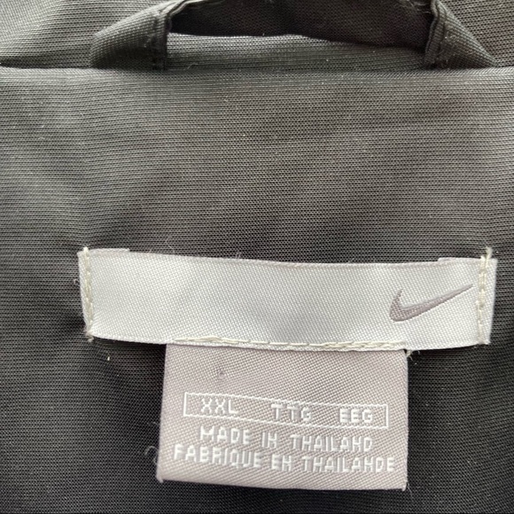 Nike  Windbreaker full zip jacket Black w/ Gray Men’s XXL - Picture 5 of 7